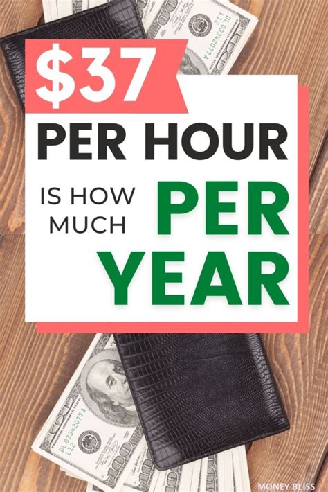 How much is 37 dollars an hour annually - 35 dollars an hour is what per year? It depends on how many hours you work, but assuming a 40 hour work week, and working 50 weeks a year, then a $35 hourly wage is about $70,000 per year, or $5,833 a month. 